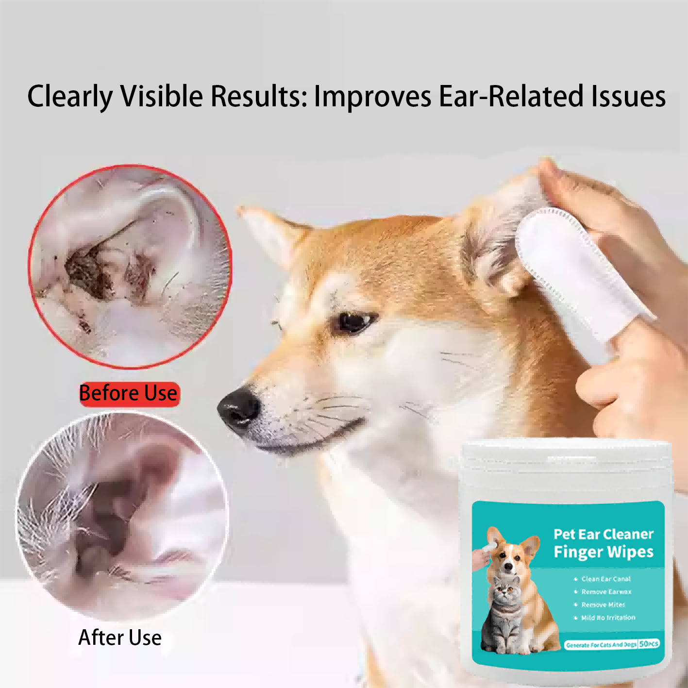 Disposable Pet Ear Wipes